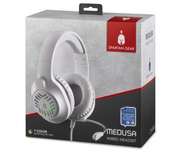 Spartan Gear - Medusa Wired Headset - White Malta,  Accessories Malta, Planet Consoles Malta