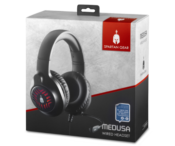 Spartan Gear - Medusa Wired Headset - Black Malta,  Accessories Malta, Planet Consoles Malta