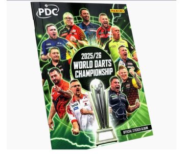 Panini - PDC World Darts Championship 2025/26  Sticker Album - softcover Malta,  Sticker Albums Malta, Planet Consoles Malta