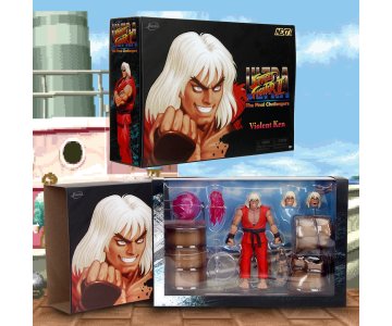Street Fighter II Jada NEXT Level Ultra 1/12 Scale Action Figure Deluxe Player 2 (Exclusive): Violent Ken Malta,  Planet Consoles Malta